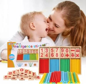 Children Montessori Math Game Wooden Stick Learning Preschool Educational Toys - Picture 1 of 3