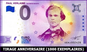 UEHJ / PAUL VERLAINE / BILLET 0 € / NULL EURO-SCHEIN 2021-7* - Picture 1 of 1