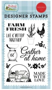 Carta Bella Paper FARMHOUSE LIVING Farm Fresh Clear Stamp Set - Picture 1 of 1