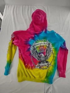 2020 Sturgis Bike Rally Black Hills SD Tie Dye Zip Up Hoodie Youth XL 13/14 - Picture 1 of 5