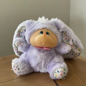 Russ Vintage Jilly Osterhase Tupfen Schlappenohren Kunststoff Gesicht lila - Bild 1 von 8