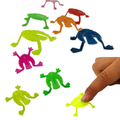 100 ШТ. Наполнители Сумок Goody Лягушка Игра Рождественская Вечеринка Сумка Наполнители Пластиковые Лягушки - Изображение 1 из 4