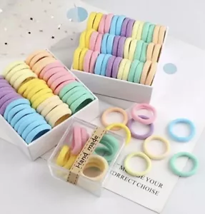 100PCS Toddler Hair Ties Baby Girls Elastic Hair Bands Ponytail Holder Kids Hair - Picture 1 of 3