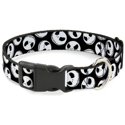 BUCKLE-DOWN Nightmare Before Christmas Dog Collar - Small Size - Disney Jack Skellington