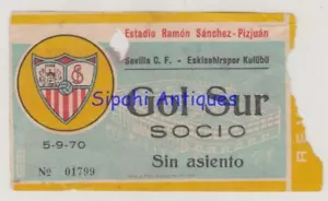 Sevilla - Boleto de fútbol fútbol Eskisehirspor Club 1970 partido de la Copa de la UEFA - Imagen 1 de 2