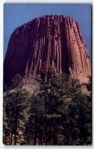 Devil's Tower Chrome Postcard near Sundance Wyoming WY UNP - Picture 1 of 2