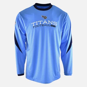 Tennessee Titans Football Athletic Logo Play Dry Reebok Long Sleeve Tee Shirt M - Picture 1 of 7