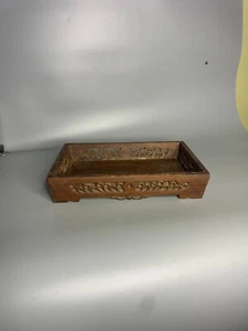 French antique carved wood tray decorative tray fruits-knick-knack-jewelry +++ - Picture 1 of 7