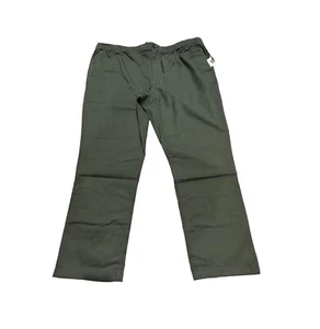 Men's Big & Tall Slim Fit Everyday E-Waist Pants - Goodfellow & Co Green 5XLT - Picture 1 of 4