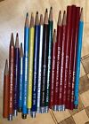17 Vintage Assorted Used Colorbrite Faber Mongol Berol 6 Red Colored Pencils Wd