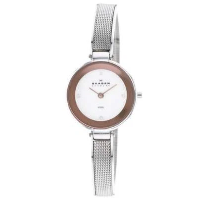 Skagen 323SSR Mesh Mother of Pearl Dial St. Steel Women's Watch - GREAT GIFT Foto 1 de 4