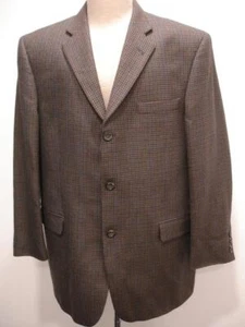 Burberry Men's 44R Bond Street Wool 3-Button Blazer Check Plaid Union Made USA - Picture 1 of 16