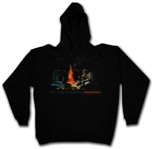 ENLIGHTENED DARK SOUL HOODIE KAPUZENPULLOVER Firelink Shrine Dark Nerd Souls - Picture 1 of 1