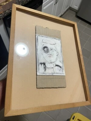 Pintura de mídia mista Leon Sawke Michael Gregor Nova York 1995 - Imagem 1 de 4