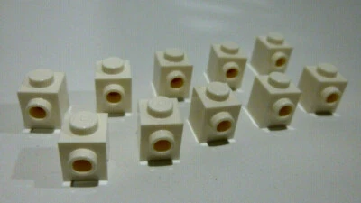 10 x LEGO® 87087 Systemstein,Konverter in 1 x 1 mit 1 Noppe in weiss Neuware - Bild 1 von 2