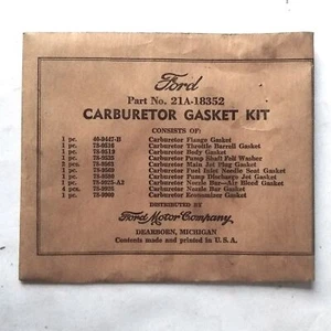 Kit de juntas de carburador Ford 21A-18352 1942-1948 NOS - Imagen 1 de 3