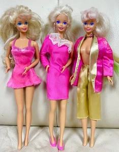 Vtg Barbie Doll Neon Pink Dresses~Hollywood Jacket Clothes Outfits 80s-1990s Lot - Picture 1 of 22