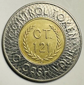 Control Token CT 121 - Bimetallic Parking Token. Bx 11.57 - Picture 1 of 2