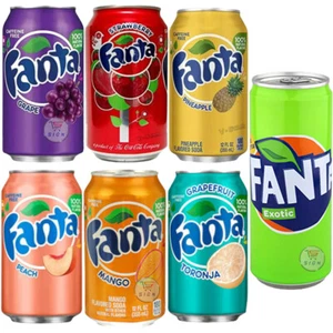 FANTA NATURALLY FLAVORED AMERICAN SOFT SODA DRINK 355ml ( 5, 9, 15, 24 CANS ) - Picture 1 of 19