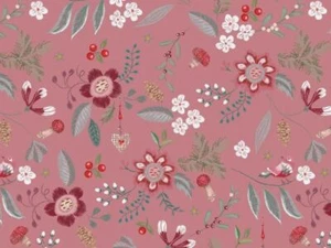 1.5m Loop Back French Terry Stretch Knit Fabric  Rose - per metre - Picture 1 of 6