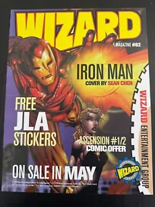 Póster promocional Iron Man Wizard #82 8,75x11 * SEAN CHEN * 1998 - Imagen 1 de 2