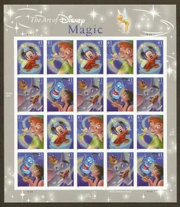 U.S. Scott# 4195a, The Art of Disney: Magic, 2007 Pane of 20, VF/XF MNH - Picture 1 of 2