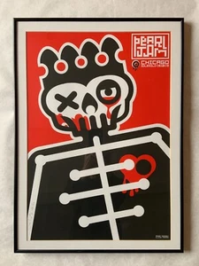 PEARL JAM 2003 Chicago Concert Poster Signed Artist AMES BROS 05/50 NOT FRAMED - Picture 1 of 5