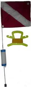 Scuba Dive Flag and Float 2 piece with optional line & handle marker buoy bouy - Picture 1 of 3