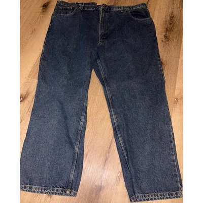 ST JOHNS BAY Mens Easy Fit Relaxed Straight Leg Blue Denim Jeans Size 44x29 - Image 1 of 4