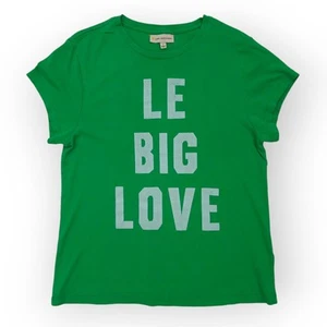 Kerri Rosenthal Le Big Love Logo Tee Shirt Short Sleeve Top Green Size S - Picture 1 of 6