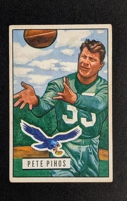 1951 Bowman #46 PETE PIHOS -- HOF Philadelphia Eagles -- Good / VG - Image 1 of 2