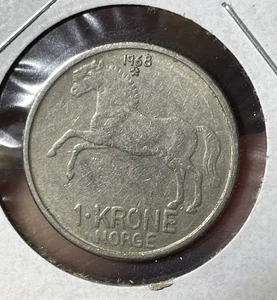 1968 Norway 1 Krone - Picture 1 of 6