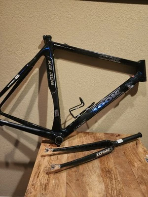 Cuadro de bicicleta de carretera monobloque de carbono vintage LOOK KG 386 talla 53 horquilla de carbono (1") Foto 1 de 4