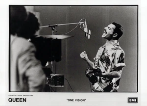 Queen Freddie Mercury Photo Original Black And White Press Promotion Circa 80's - Imagen 1 de 13