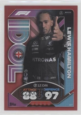 2022 Topps F1 Turbo Attax Idol Red /500 Lewis Hamilton #337 - Image 1 of 2