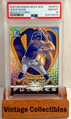 2025 Bowman Chrome Mega Box Mega Futures Jesus Made SSP BMF23 PSA 10 Case Hit - Image 1 of 2