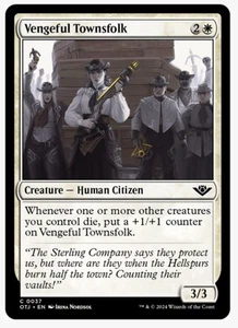 Vengeful Townsfolk #37 OTJ Magic Card in a Protective Sleeve NM - Picture 1 of 4
