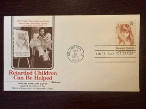 US FDC COVER 1974 YEAR RETARDED CHILDREN DISABILITIES HEALTH MEDICINE SCOTT 1549 - Picture 1 of 1