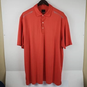 Camisa polo de golf Greg Norman Play Dry para hombre 2XL manga corta roja con punto en V blanco - Imagen 1 de 16