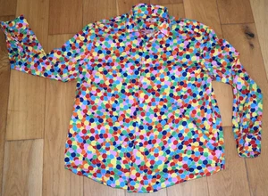 OPPOSUITS COLOURFUL CONFETTERONI COTTON SHIRT XL 44in chest 17in collar tailored - Picture 1 of 10