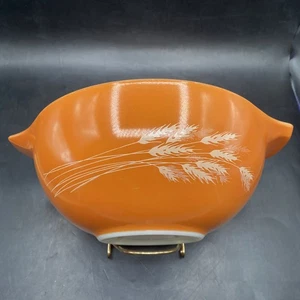 Pyrex Autumn Harvest Wheat 443 Cinderella Mixing Bowl 2.5L Orange Vintage - Picture 1 of 15