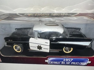 Road Legends 1957 Chevrolet Bel Air Police Chief 1/18 Die Cast Car New Sealed - Picture 1 of 9
