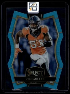 2016 Panini Select #190 Von Miller Light Blue Die Cut Prizm #076/125 - Imagen 1 de 2