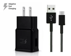 Fast Wall Charger +3FT Type-C CABLE for Original Samsung Galaxy A10E A10e Black - Picture 1 of 1