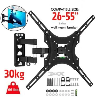 LEADZM 26-55 Zoll TV Wandhalterung Schwenkbar Neigbar 29 30 32 36 40 43 46 49 50 52 55