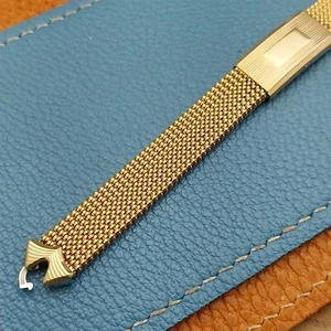 14k Gold hge Ladies Expansion Mesh Evinger Unused Vintage Cocktail Watch Band - Picture 1 of 5