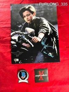 ¡FOTO FIRMADA DE EDWARD FURLONG 11x14! ¡TERMINATOR 2 JOHN CONNOR! BECKETT - Imagen 1 de 3