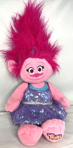 Build A Bear Dreamworks Trolls Prinzessin Mohn Plüschpuppe 23 Zoll Plüsch lila Kleid - Bild 1 von 7