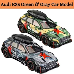 1:24 Audi RS6 Racing Car Model Diecast Metal Toy Vehicle Gift, Toys for Kids UK - Picture 1 of 10