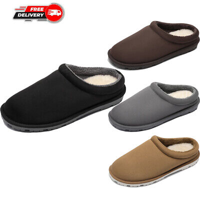 Mens Slippers Slip On Bedroom House Outdoor Indoor Warm Slipper Shoes Size US • 26.99€